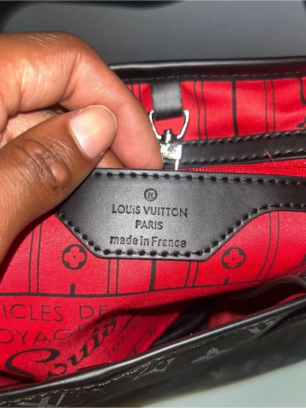 Authentic Louis Vuitton Black Monogram Tote Bag
